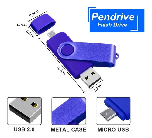 Sandisk Flash Drive Metal 2 Em 1 Otg Capacidade Real 2 Tb