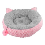 Cama Petit Rosa Gris C/ Cojín Removible P/ Gato Fancy Pets