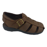 Sandalia Para Hombre En Puro Cuero, Comoda Tipo Comfort 