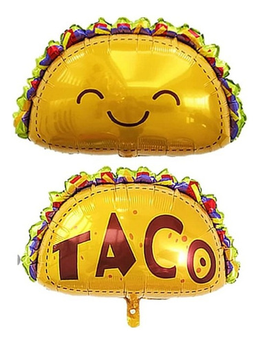 2 Globos Tacos Mexicanos 70 Cm Fiesta Mexicana