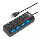 Hub 4 Puertos Multi Usb 2.0 Indicador Luz