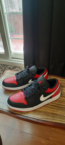 Nike Air Jordan 1 Low Negro Blanco Y Rojo 8.5us Chicago