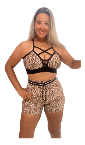 Conjunto De Academia Feminino Animal Print