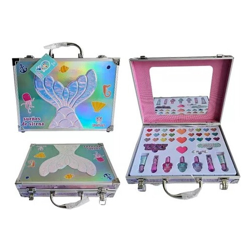 Maleta + Set De Maquillaje Infantil Sueños De Sirena