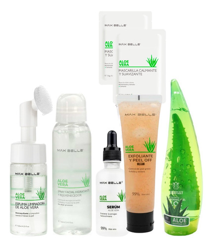 Set Skin Care Aloe Vera Hidrata Humecta Rejuvenecedor 