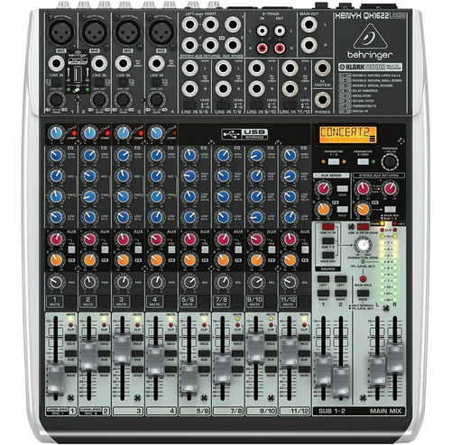 Behringer Qx1622 Usb Mixer 12 Canales Efectos Comp Usb Xenyx