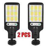 Paquete De 2 Postes De Luz Led Solares De 200 W, 1