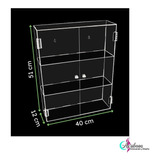 Vitrina De Acrílico Transparente 3 Niveles C/porta Candado