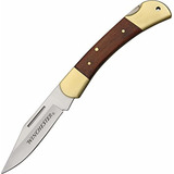 Winchester Cuchillo Plegable De Latón 3.5 Pulgadas Funda De 