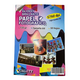 Papel Fotográfico Adhesivo Glossy Brillante Autoadhesivo X50