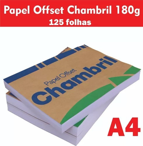 Papel Offset Chambril 180g A4 ( 125 Folhas )