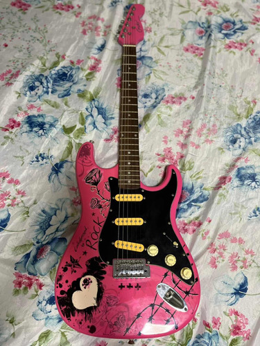 Guitarra Rosa Stratocaster Condor Rx20