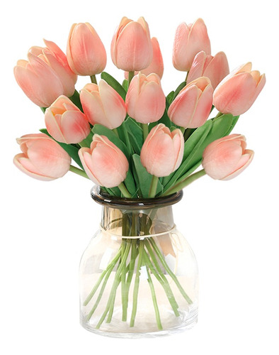 Flores De Tulipán Artificial Casa Decoración De Boda 20pieza