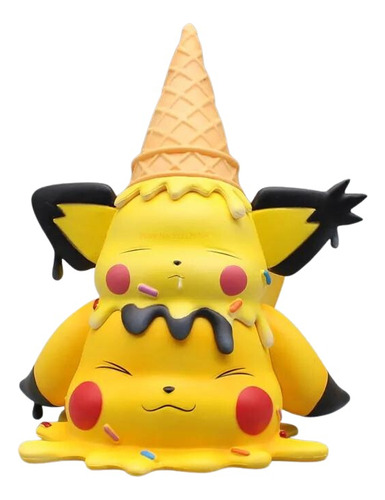 Figura Pokemon Pikachu Pichu Helado Kawaii 20 Cm Con Caja 