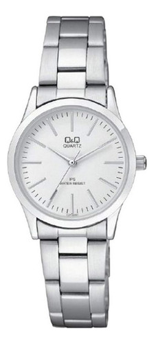 Reloj Para Mujer Q&q Qyq C213j201y Plateado Acero + Estuche