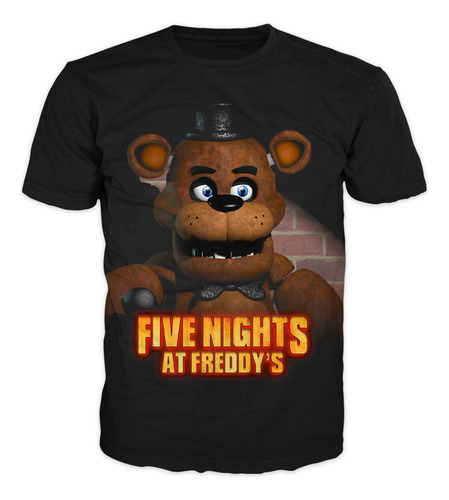 Camiseta Nightmare Five Nights At Freddy's Adultos Y Niños 5