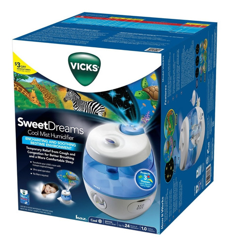 Humidificador De Vapor Frío Con Luces Relajante Vick