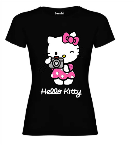 Polera Hello Kitty Corte De Dama Estampado Dtf Cod 013