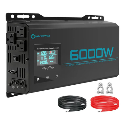 Tlionki Inversor De Corriente 6000w 12v-110v Onda Sinusoidal