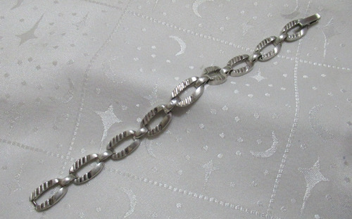 Pulsera De Mujer Sólida Plata 925 Importantes Eslabones