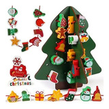 Juguete Educativo Montessori Enhebrado Árbol Navidad Madera
