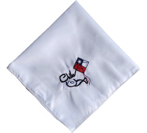 Pack 12 Pañuelos Blancos De Cueca Bordados 35cm Volantín