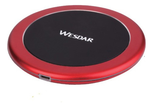 Cargador Inalambrico Wesdar Wx2 Portatil Auto Wireless Color Rojo