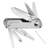 Cortapluma Leatherman Free T4 Color Plateado Con 12 Herramientas