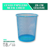 Cesto Papelero Tacho Basura Metal Chico 26cm Varios Colores