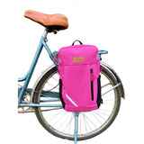 Alforja Mochila Sport Impermeable Rosa Para Bicicleta