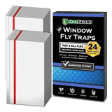 Trampas Para Moscas De Ventana (24 Trampas Xl) Atrapa Y Mata