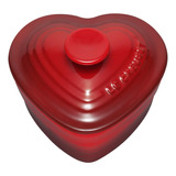 Le Creuset Molde Con Forma De Corazón De Gres Con Tapa, Rojo