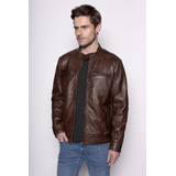 Chaqueta De Cuero Memphis Marrón Fw2024 Ferouch