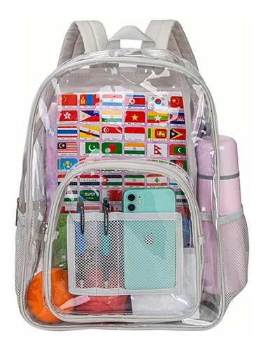 Mochila Transparente Para Mujer Hombre Niños Viaje Escolar