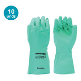 Guantes De Limpieza Nitrilo Verde X10