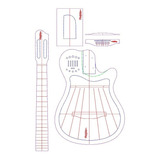 Plantilla Guitarra Godín - Luthier - Mdf 6mm