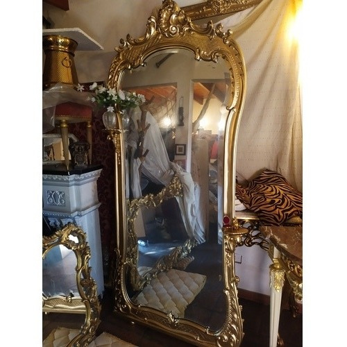 Espejo Antiguo De Pie Rococo Reliquia Colec Hay Luis Xv Xvi