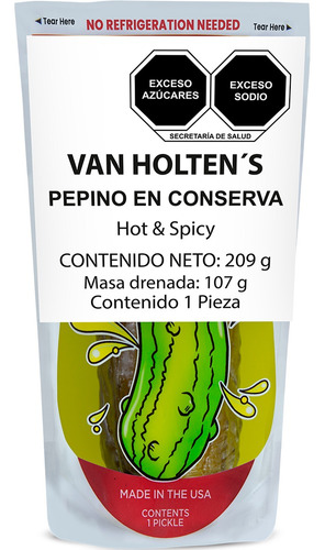 Hot & Spicy 1 Pepinillo Jumbo Van Holtens