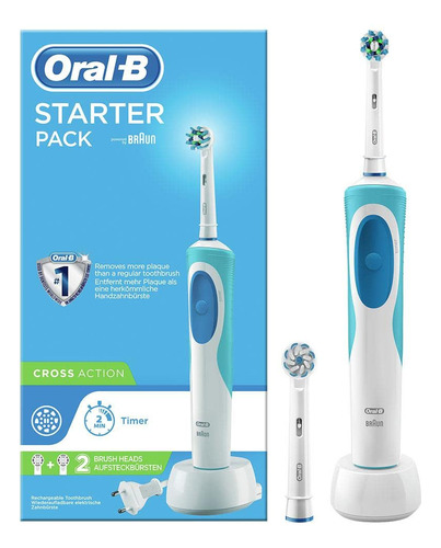 Kit Escova De Dente Elétrica Oral-b Starter Pack + 2 Pontas