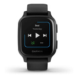 Smartwatch Garmin Venu Venu Sq - Music Edition 1.3  Caixa 40mm De  Polímero Reforçado Com Fibra  Black, Pulseira  Black