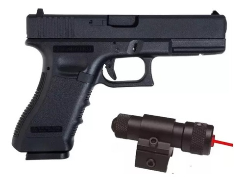 Pistola Balines 4,5 Glock 17 Stinger + Laser Linterna Point