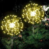 Luz Solar De Fuegos Artificiales Luz Jardín 200 Led 2pack