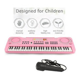 Piano Teclado Musical Para Niños Micrófono Eléctrico
