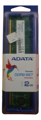 Memoria Adata Ddr2, Pc2-5300 (667mhz), 2 Gb