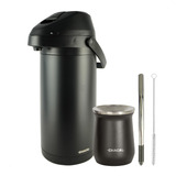 Kit Terere Chacal Garrafa Térmica Cuia Bomba Inox  5,0 L