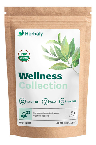 Herbaly Wellness Collection Te Organico De Jengibre De Hierb