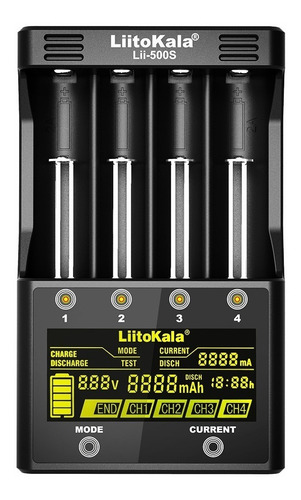 Liitokala Lii-500s Cargador Analizador Baterias Touchscreen