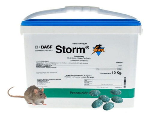 Storm Almendra Azul Rodenticida Para Ratas Ratones 10 Kg