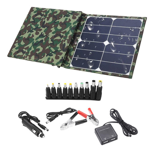 40w 18v Kit De Panel Solar Plegable Portátil Cargador De