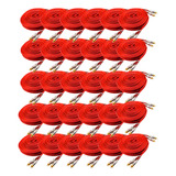 30x Cabos Rca Blindado Dupla Blindagem Tech One Vermelho 5m